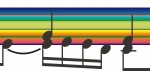 rainbow music staff