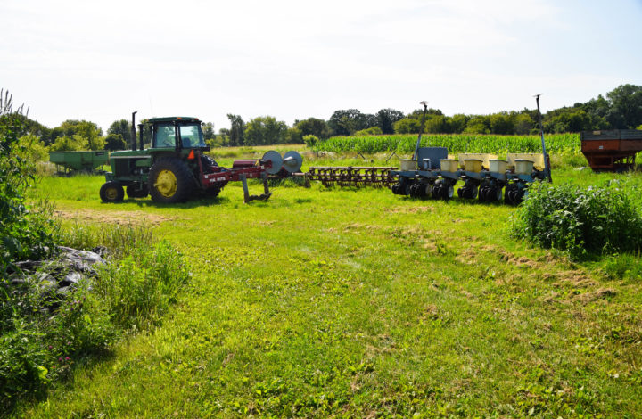 Farm equipment outdoors