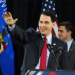Photo of Scott Walker at reelection celebration. By WisPolitics.com - ., CC BY-SA 2.0, https://commons.wikimedia.org/w/index.php?curid=36784707